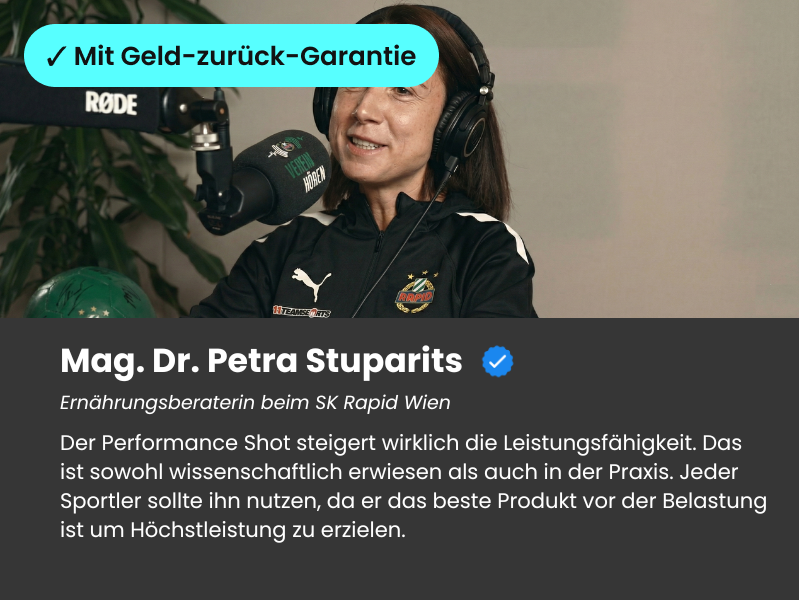Mag. Dr. Petra Stuparits, Ernährungsberaterin beim SK Rapid Wien – mit Geld-zurück-Garantie