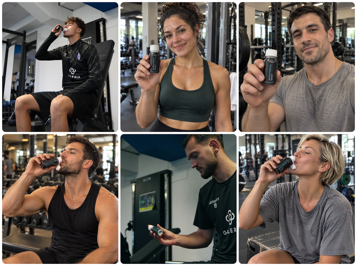 Gym-Sportler und Waldhof-Mannheim-Profis mit dem onors Performance Shot