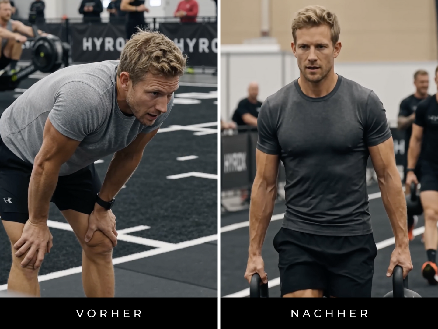 HYROX Athlet Vorher-Nachher Vergleich